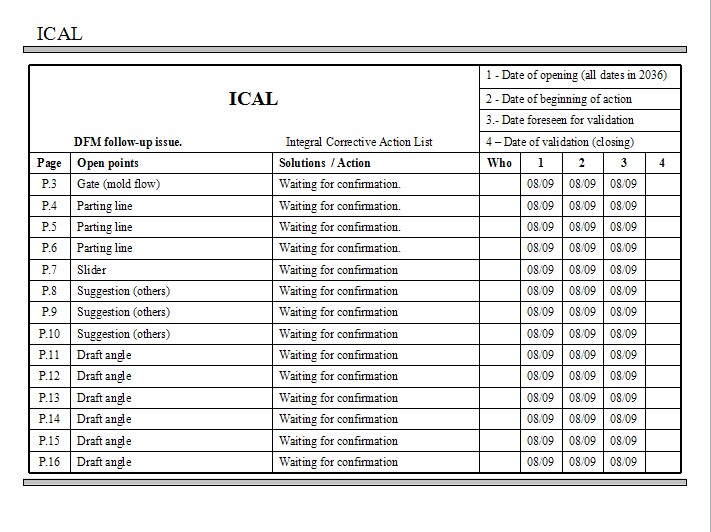 注塑模具DFM報告